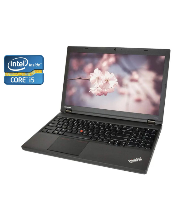 Ноутбук Lenovo ThinkPad T540p / 15.6&quot; (1366x768) TN / Intel Core i5-4200M (2 (4) ядра по 2.5 - 3.1 GHz) / 8 GB DDR3 / 256 GB SSD / Intel HD Graphics 4600 / DVD-ROM / Win 10 Pro - 1