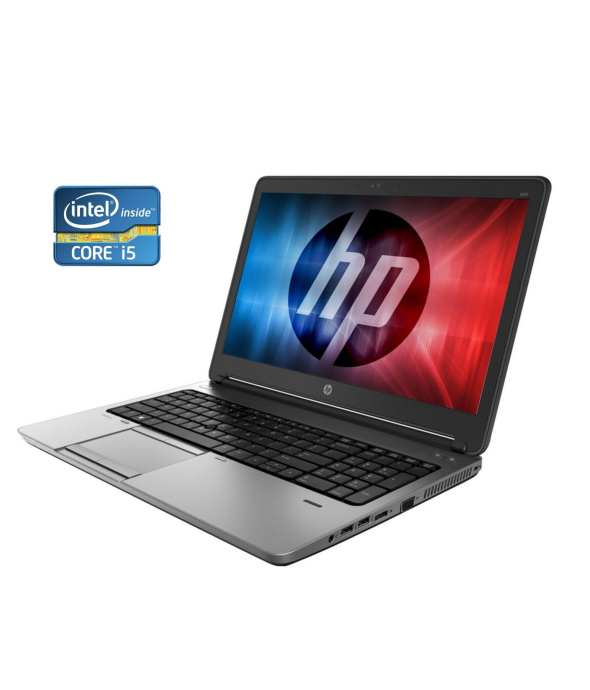 Ноутбук HP ProBook 650 G1 / 15.6&quot; (1366x768) TN / Intel Core i5-4200M (2 (4) ядра по 2.5 - 3.1 GHz) / 8 GB DDR3 / 256 GB SSD / Intel HD Graphics 4600 / WebCam / DVD-ROM / Win 10 Pro - 1