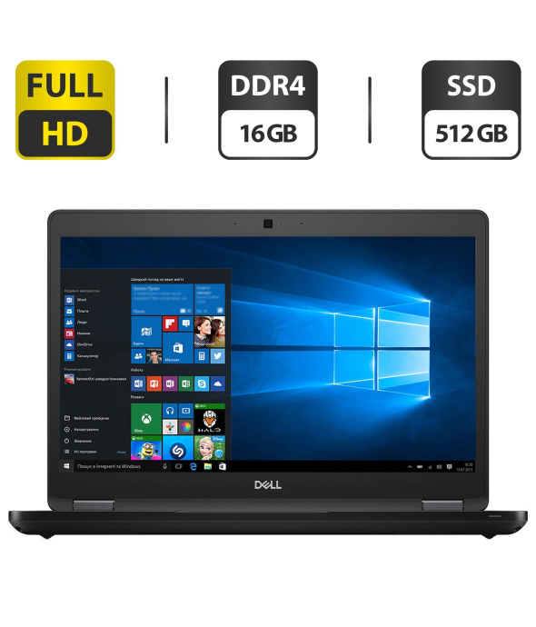 Ноутбук Dell Latitude 5490 / 14&quot; (1920x1080) IPS / Intel Core i5-8350U (4 (8) ядра по 1.7 - 3.6 GHz) / 16 GB DDR4 / 512 GB SSD / Intel UHD Graphics 620 / WebCam / HDMI - 1