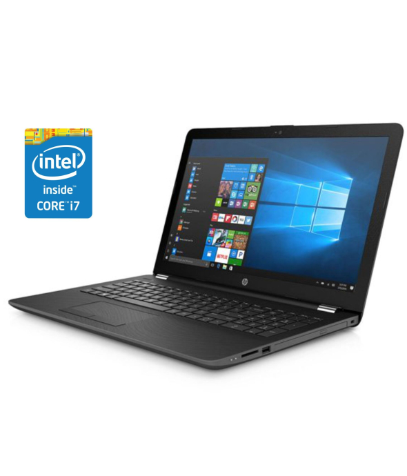 Ноутбук HP 15-bs053od / 15.6&quot; (1366x768) TN / Intel Core i7-7500U (2 (4) ядра по 2.7 - 3.5 GHz) / 8 GB DDR4 / 480 GB SSD / Intel HD Graphics 620 / WebCam / DVD-ROM / Win10 Home - 1