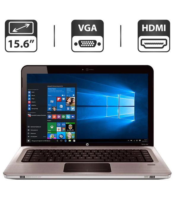 Ноутбук Б-класс HP Pavilion DV6 / 15.6&quot; (1366x768) TN / Intel Core i3-350M (2 (4) ядра по 2.26 GHz) / 4 GB DDR3 / 320 GB HDD / Intel HD Graphics / WebCam / HDMI - 1