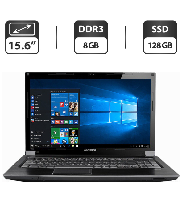 Ноутбук Lenovo IdeaPad V560 / 15.6&quot; (1366x768) TN / Intel Core i5-480M (2 (4) ядра по 2.66 - 2.93 GHz) / 8 GB DDR3 / 128 GB SSD / nVidia GeForce 310M, 1 GB GDDR3, 64-bit / WebCam / DVD-ROM / VGA - 1