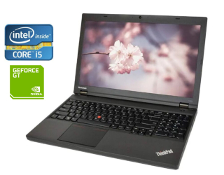 БУ Ноутбук Lenovo ThinkPad T540p / 15.6&quot; (1920x1080) TN / Intel Core i5-4300M (2 (4) ядра по 2.6 - 3.3 GHz) / 8 GB DDR3 / 512 GB SSD / nVidia GeForce GT 730M, 1 GB DDR3, 64-bit / DVD-ROM / Win 10 Pro из Европы