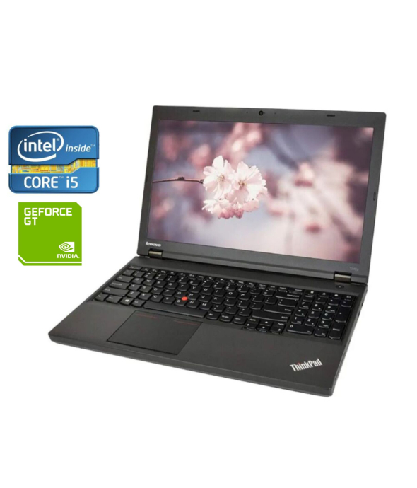 Ноутбук Lenovo ThinkPad T540p / 15.6&quot; (1920x1080) TN / Intel Core i5-4300M (2 (4) ядра по 2.6 - 3.3 GHz) / 8 GB DDR3 / 512 GB SSD / nVidia GeForce GT 730M, 1 GB DDR3, 64-bit / DVD-ROM / Win 10 Pro - 1