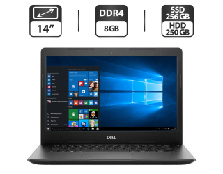 БУ Ноутбук Dell Latitude 3490 / 14&quot; (1366x768) TN / Intel Core i3-8130U (2 (4) ядра по 2.2 - 3.4 GHz) / 8 GB DDR4 / 256 GB SSD + 250 GB HDD / Intel UHD Graphics 620 / WebCam / HDMI из Европы