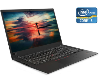 БУ Ультрабук Lenovo ThinkPad X1 Carbon  / 14&quot; (1920x1080) IPS / Intel Core i5-8350U (4 (8) ядра по 1.7 - 3.6 GHz) / 8 GB DDR3 / 256 GB SSD / Intel UHD Graphics 620 / WebCam / Win 10 Pro из Европы