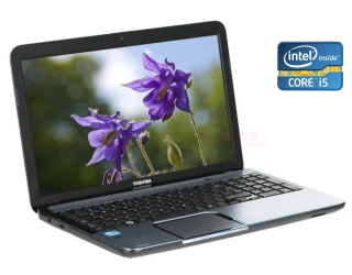 БУ Ноутбук Б-класс Toshiba Satellite L855-S5280P / 15.6&quot; (1366x768) TN / Intel Core i5-3210M (2 (4) ядра по 2.5 - 3.1 GHz) / 8 GB DDR3 / 120 GB SSD / Intel HD Graphics 4000 / WebCam / DVD-ROM / Win 10 Pro из Европы