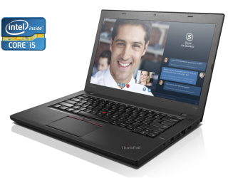 БУ Ноутбук А-класс Lenovo ThinkPad T460 / 14&quot; (1366x768) TN / Intel Core i5-6300U (2 (4) ядра по 2.4 - 3.0 GHz) / 8 GB DDR4 / 256 GB SSD / Intel HD Graphics 520 / WebCam / 2 АКБ из Европы