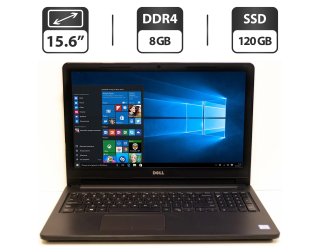 БУ Ноутбук Б-класс Dell Inspiron 15 3567 / 15.6&quot; (1366x768) TN / Intel Core i3-7020U (2 (4) ядра по 2.3 GHz) / 8 GB DDR4 / 120 GB SSD / Intel HD Graphics 520 / WebCam / DVD-ROM / HDMI из Европы