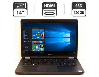 БУ Ультрабук Dell Latitude E5470 / 14&quot; (1366x768) TN / Intel Core i5-6300U (2 (4) ядра по 2.4 - 3.0 GHz) / 4 GB DDR4 / 120 GB SSD / Intel HD Graphics 520 / WebCam / HDMI из Европы