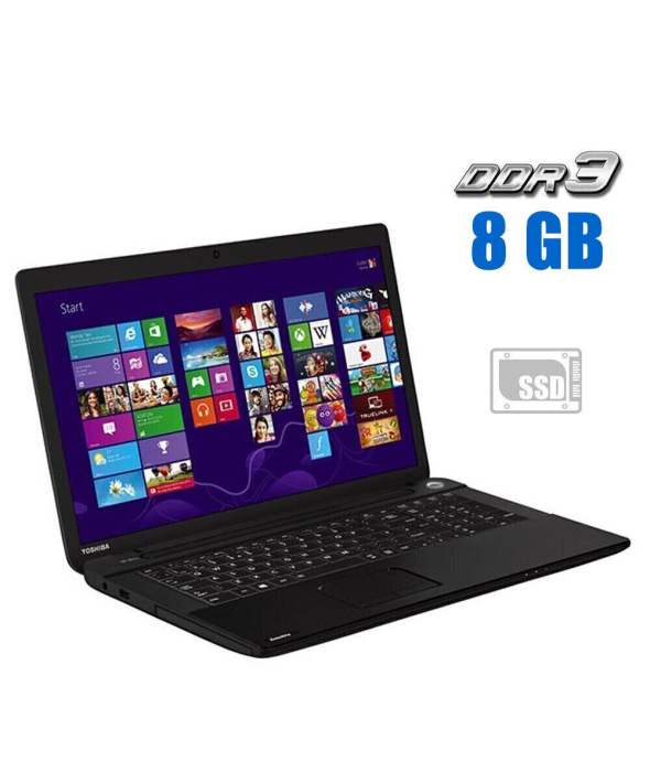 Ноутбук Toshiba Satellite C70-B-128 / 17.3&quot; (1600x900) TN / Intel Core i3-4100U (2 (4) ядра по 1.8 GHz) / 8 GB DDR3 / 240 GB SSD / Intel HD Graphics 4400 / WebCam - 1