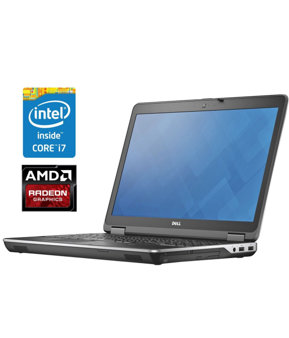 Игровой ноутбук Dell Latitude E6540 / 15.6&quot; (1920x1080) ips / Intel Core i7-4810MQ (4 (8) ядра по 2.8 - 3.8 GHz) / 8 GB DDR3 / 240 GB SSD / AMD Radeon HD 8790M, 2 GB GDDR5, 128-bit / WebCam / DVD-ROM / Win 10 Pro - 1