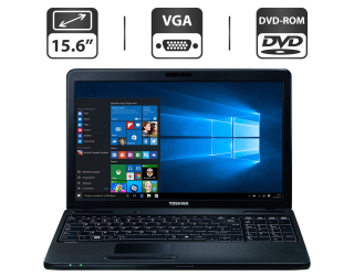 БУ Ноутбук Б-класс Toshiba Satellite C660 / 15.6&quot; (1366x768) TN / Intel Core i3-370M (2 (4) ядра по 2.4 GHz) / 4 GB DDR3 / 500 GB HDD / Intel HD Graphics / WebCam / VGA из Европы