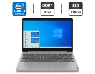 БУ Ноутбук Б-класс Lenovo IdeaPad 3 15IIL05 / 15.6&quot; (1366x768) TN / Intel Core i3-1005G1 (2 (4) ядра по 1.2 - 3.4 GHz) / 8 GB DDR4 / 128 GB SSD / Intel UHD Graphics / WebCam / HDMI из Европы