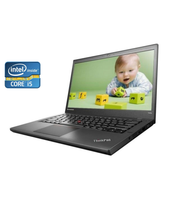 Ноутбук Lenovo ThinkPad T440p / 14&quot; (1366x768) TN / Intel Core i5-4210M (2 (4) ядра по 2.6 - 3.2 GHz) / 8 GB DDR3 / 128 GB SSD / Intel HD Graphics 4600 / WebCam / DVD-ROM / Win 10 Pro - 1