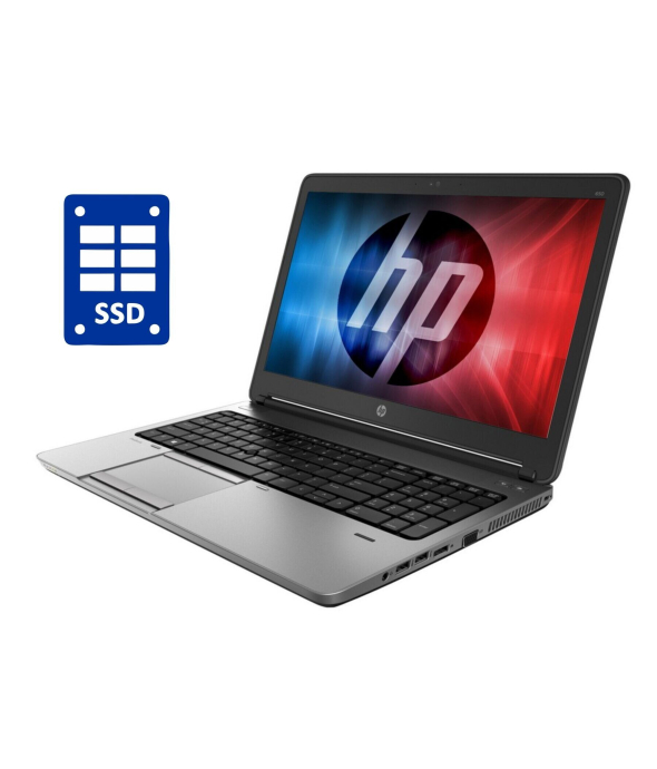 Ноутбук HP ProBook 650 G1 / 15.6&quot; (1366x768) TN / Intel Core i3-4100M (2 (4) ядра по 2.5 GHz) / 8 GB DDR3 / 120 GB SSD / Intel HD Graphics 4600 / WebCam / DVD-ROM / Win 10 Pro - 1