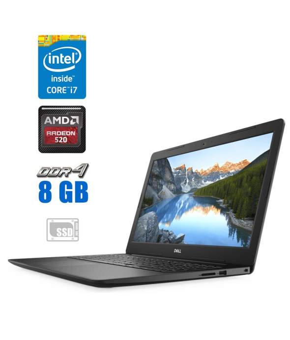 Игровой ноутбук Dell Vostro 3583 / 15.6&quot; (1920x1080) TN / Intel Core i7-8565U (4 (8) ядра по 1.8 - 4.6 GHz) / 8 GB DDR4 / 256 GB SSD / AMD Radeon 520, 2 GB GDDR5, 64-bit / WebCam / Windows 10 - 1