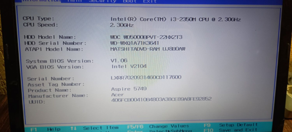 Ноутбук Б-класс Acer Aspire 5749 / 15.6&quot; (1366x768) TN / Intel Core i3-2350M (2 (4) ядра по 2.3 GHz) / 4 GB DDR3 / 500 GB HDD / Intel HD Graphics 3000 / WebCam - 10