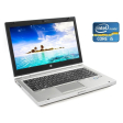 Ноутбук А-класс HP EliteBook 8470p / 14" (1600x900) TN / Intel Core i5-3320M (2 (4) ядра по 2.6 - 3.3 GHz) / 4 GB DDR3 / 180 GB SSD / Intel HD Graphics 4000 / WebCam / DVD-RW / Win 10 Pro - 1