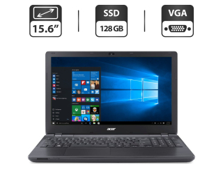 БУ Ноутбук Б-класс Acer Extensa 2510 / 15.6&quot; (1366x768) TN / Intel Core i3-4005U (2 (4) ядра по 1.7 GHz) / 4 GB DDR3 / 128 GB SSD / Intel HD Graphics 4400 / WebCam / VGA из Европы