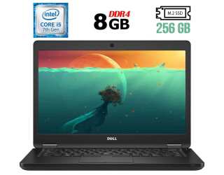 БУ Ноутбук Б-класс Dell Latitude 5480 / 14&quot; (1920x1080) IPS / Intel Core i5-7300U (2 (4) ядра по 2.6 - 3.5 GHz) / 8 GB DDR4 / 256 GB SSD M.2 / Intel HD Graphics 620 / WebCam / USB 3.1 / HDMI / Windows 10 лицензия из Европы