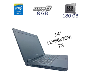 БУ Ноутбук Dell Latitude E5440 / 14&quot; (1366x768) TN / Intel Core i5-4300U (2 (4) ядра по 1.9 - 2.9 GHz) / 8 GB DDR3 / 180 GB SSD / Intel HD Graphics 4400 / WebCam  из Европы