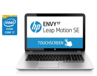 БУ Ноутбук HP Envy 17-j057cl / 17.3&quot; (1600x900) TN Touch / Intel Core i7-4702MQ (4 (8) ядра по 2.2 - 3.2 GHz) / 8 GB DDR3 / 240 GB SSD / Intel HD Graphics 4600 / WebCam / DVD-ROM / Win 10 Home из Европы