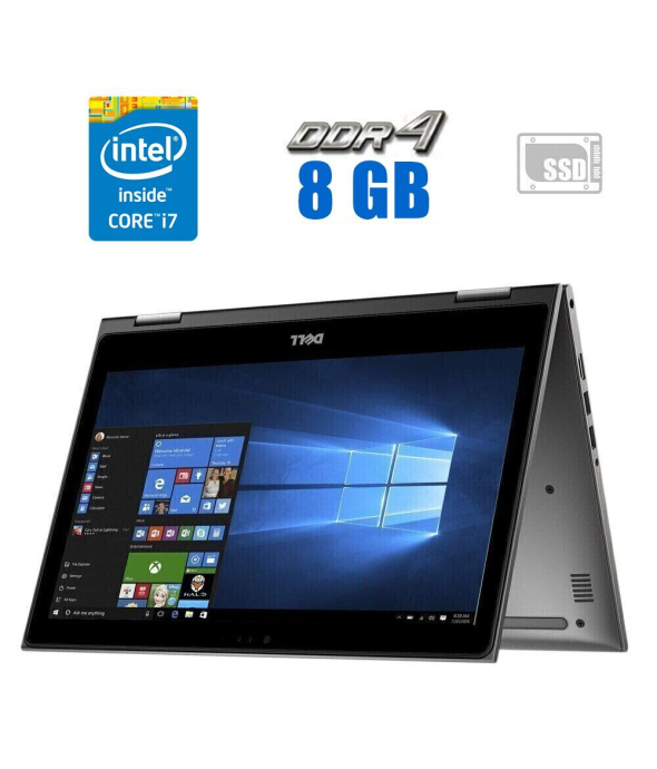 Ноутбук-трансформер Dell Inspiron 13-7378 / 13.3&quot; (1920x1080) IPS Touch / Intel Core i7-7500U (2 (4) ядра по 2.7 - 3.5 GHz) / 8 GB DDR4 / 240 GB SSD / Intel HD Graphics 620 / WebCam - 1