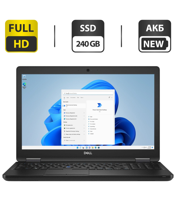 Ультрабук Б-класс Dell Latitude 5590 / 15.6&quot; (1920x1080) IPS / Intel Core i5-8350U (4 (8) ядра по 1.7 - 3.6 GHz) / 16 GB DDR4 / 240 GB SSD / Intel UHD Graphics 620 / WebCam / HDMI / АКБ NEW - 1