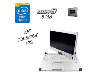 БУ Защищенный ноутбук-трансформер Panasonic ToughBook CF-C2 / 12.5&quot; (1366x768) IPS Touch / Intel Core i5-4300U (2 (4) ядра по 1.9 - 2.9 GHz) / 8 GB DDR3 / 128 GB SSD / Intel HD Graphics 4400 / WebCam / HDMI / 4G LTE из Европы