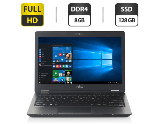 БУ Нетбук Б-класс Fujitsu LifeBook U727 / 12.5&quot; (1920x1080) IPS / Intel Core i5-7200U (2 (4) ядра по 2.5 - 3.1 GHz) / 8 GB DDR4 / 128 GB SSD / Intel HD Graphics 620 / WebCam / DisplayPort из Европы