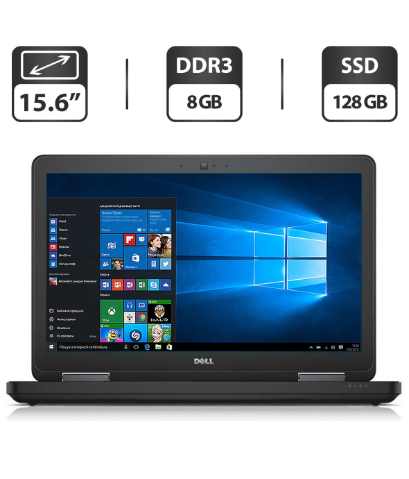 Ноутбук Б-класс Dell Latitude E5540 / 15.6'' (1366x768) TN / Intel Core i3-4010U (2 (4) ядра по 1.7 GHz) / 8 GB DDR3 / 128 GB SSD / Intel HD Graphics 4400 / WebCam / DVD-ROM / VGA - 1