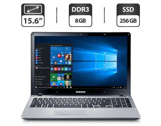 БУ Ноутбук Б-класс Samsung NP370R / 15.6&quot; (1366x768) TN / Intel Core i5-3210M (2 (4) ядра по 2.5 - 3.1 GHz) / 8 GB DDR3 / 256 GB SSD / AMD Radeon HD 8650M, 2 GB GDDR5, 64-bit / WebCam / VGA из Европы