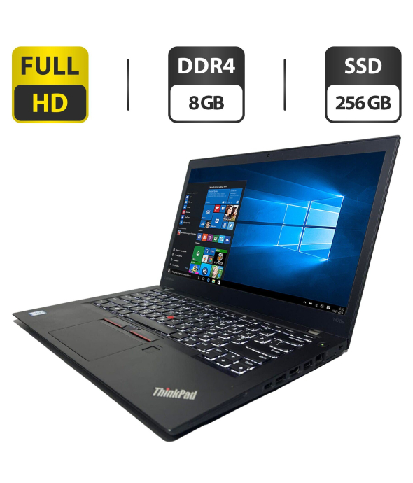 Ультрабук Б-класс Lenovo ThinkPad T470s / 14&quot; (1920x1080) IPS / Intel Core i5-6300U (2 (4) ядра 2.4 - 3.0 GHz) / 8 GB DDR4 / 256 GB SSD / Intel HD Graphics 520 / WebCam / HDMI / Два АКБ - 1