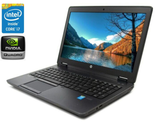 БУ Мобильная рабочая станция HP ZBook 15 G2 / 15.6&quot; (1920x1080) TN / Intel Core i7-4710MQ (4 (8) ядра по 2.5 - 3.5 GHz) / 8 GB DDR3 / 240 GB SSD / nVidia Quadro K610M, 1 GB GDDR5, 64-bit / WebCam / DVD-RW / Win 10 Pro из Европы