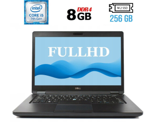 БУ Ноутбук Б-класс Dell Latitude 5480 / 14&quot; (1920x1080) IPS / Intel Core i5-7440HQ (4 ядра по 2.8 - 3.8 GHz) / 8 GB DDR4 / 256 GB SSD M.2 / Intel HD Graphics 630 / USB 3.1 / HDMI / Windows 11 лицензия из Европы