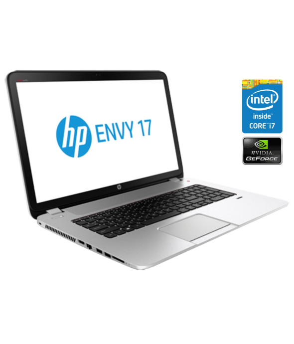 Игровой ноутбук HP Envy 17t-j100 / 17.3&quot; (1920x1080) TN Touch / Intel Core i7-4700MQ (4 (8) ядра по 2.4 - 3.4 GHz) / 8 GB DDR4 / 480 GB SSD / nVidia GeForce 840M, 2 GB DDR3, 64-bit / WebCam / DVD-ROM / Win 10 Home - 1
