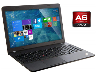 БУ Ноутбук Lenovo ThinkPad E555 / 15.6&quot; (1366x768) TN / AMD A6-7000 (2 ядра по 2.2 - 3.0 GHz) / 8 GB DDR3 / 512 GB SSD / AMD Radeon R4 Graphics / WebCam / DVD-ROM / Win 10 Pro из Европы