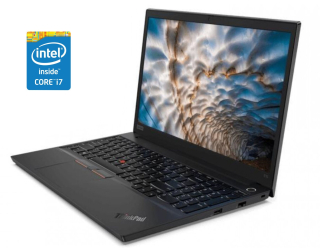 БУ Ноутбук Lenovo ThinkPad E15 / 15.6&quot; (1920x1080) IPS / Intel Core i7-10510U (4 (8) ядра по 1.8 - 4.9 GHz) / 16 GB DDR4 / 256 GB SSD / Intel UHD Graphics / WebCam / Win 10 Pro из Европы