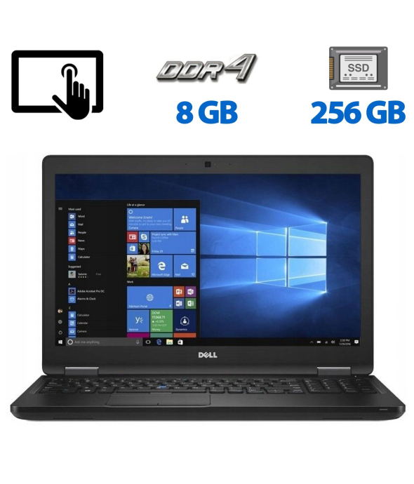 Ультрабук Dell Latitude E5590 / 15.6&quot; (1920x1080) IPS Touch / Intel Core i5-7300U (2 (4) ядра по 2.6 - 3.5 GHz) / 8 GB DDR4 / 256 GB SSD / Intel HD Graphics 620 / WebCam / HDMI - 1