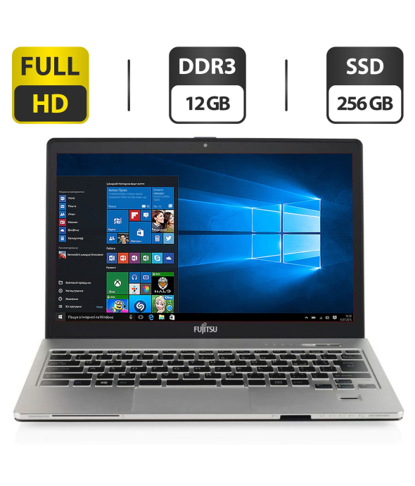 Ноутбук Fujitsu LifeBook S904 / 13.3&quot; (1920x1080) IPS Touch / Intel Core i5-4300U (2 (4) ядра по 1.9 - 2.9 GHz) / 12 GB DDR3 / 256 GB SSD / Intel HD Graphics 4400 / WebCam / HDMI / Windows 10 Pro - 1