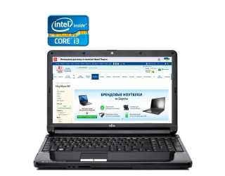 БУ Ноутбук Fujitsu Lifebook AH530 / 15&quot; (1366x768) TN / Intel Core i3-370M (2 (4) ядра по 2.4 GHz) / 4 GB DDR3 / 500 GB HDD / Intel HD Graphics / WebCam из Европы