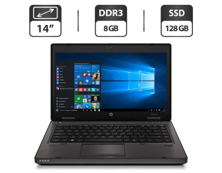 БУ Ноутбук Б-класс HP ProBook 6460b / 14&quot; (1600x900) TN / Intel Core i5-2520M (2 (4) ядра по 2.5 - 3.2 GHz) / 8 GB DDR3 / 128 GB SSD / Intel HD Graphic 3000 / WebCam / DVD-ROM / VGA из Европы