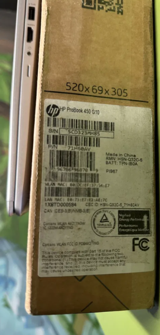 Ультрабук HP ProBook 450 G10 / 15.6&quot; (1920x1080) IPS / Intel Core i7-1355U (10 (12) ядер по 3.7 - 5.0 GHz) / 16 GB DDR5 / 256 GB SSD / Intel Iris Xe Graphics eligible / WebCam / Windows 11 PRO Lic - 6