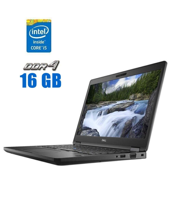 Ноутбук Dell Latitude E5490 / 14&quot; (1920x1080) IPS / Intel Core i5-8250U (4 (8) ядра по 1.6 - 3.4 GHz) / 16 GB DDR4 / 480 GB SSD / Intel UHD Graphics 620 / WebCam - 1