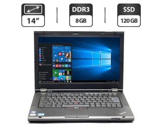 БУ Ноутбук Б-класс Lenovo ThinkPad T420 / 14&quot; (1366x768) TN / Intel Core i5-2520M (2 (4) ядра по 2.5 - 3.2 GHz) / 8 GB DDR3 / 120 GB SSD / Intel HD Graphics 3000 / DVD-ROM / VGA из Европы