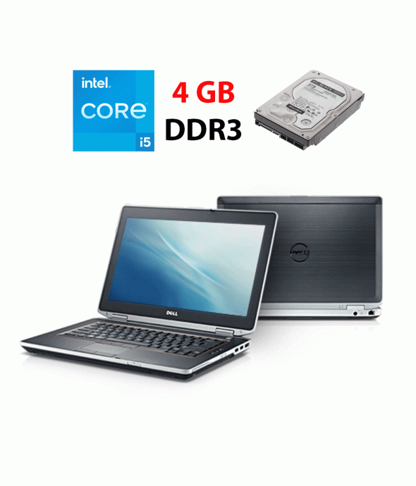 Ноутбук Б-класс Dell Latitude E6320 / 13.3&quot; (1366x768) TN / Intel Core i5-2520M (2 (4) ядра по 2.5 - 3.2 GHz) / 4 GB DDR3 / 500 GB HDD / Intel HD Graphics 3000 / WebCam / VGA - 1