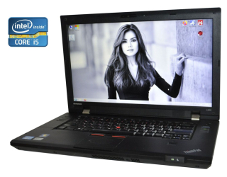 БУ Ноутбук A-класс Lenovo ThinkPad L520 / 15.6&quot; (1366x768) TN / Intel Core i5-2410M (2 (4) ядра по 2.3 - 2.9 GHz) / 4 GB DDR3 / 128 GB SSD / Intel HD Graphics 3000 / WebCam / DVD-RW / Win 10 Pro из Европы