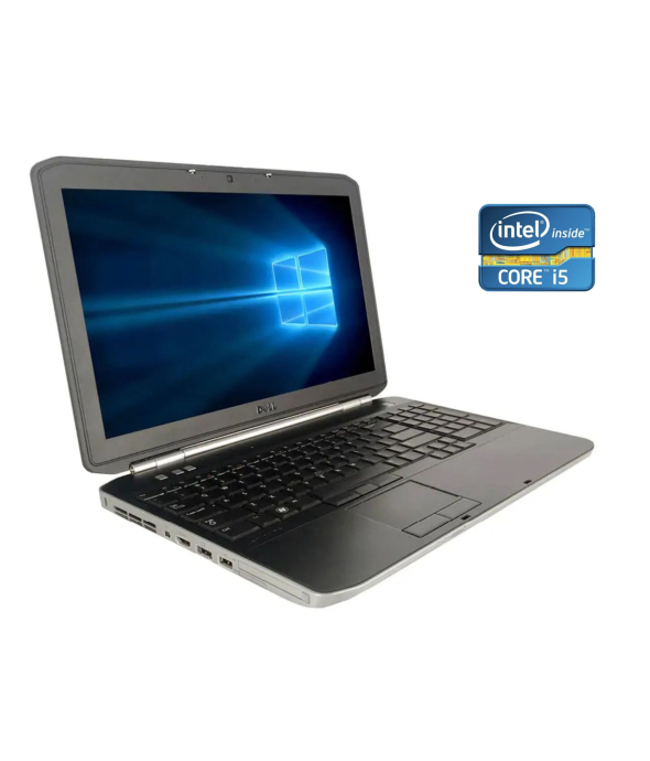 Ноутбук Б-класс Dell Latitude E5520 / 15.6&quot; (1366x768) TN / Intel Core i5-2410M (2 (4) ядра по 2.3 - 2.9 GHz) / 8 GB DDR3 / 240 GB SSD / Intel HD Graphics 3000 / WebCam / DVD-ROM / Win 10 Pro - 1