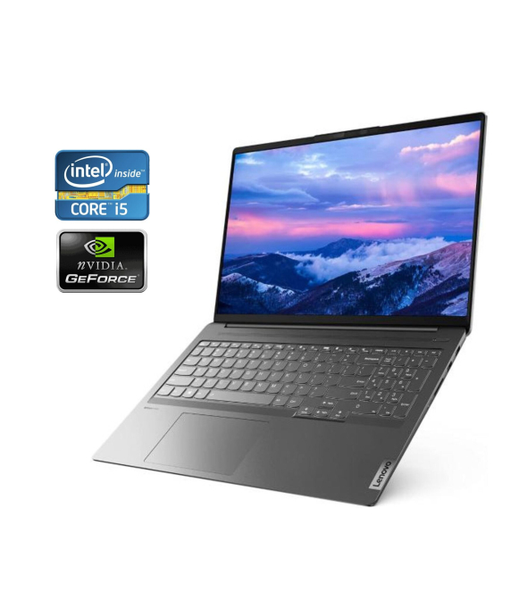 Игровой ультрабук Lenovo IdeaPad 5 Pro 16IHU6 / 16&quot; (2560x1600) IPS / Intel Core i5-11300H (4 (8) ядра по 2.6 - 4.4 GHz) / 8 GB DDR4 / 256 GB SSD / nVidia GeForce MX450, 2 GB GDDR6, 64-bit / WebCam / Win 11 Home - 1